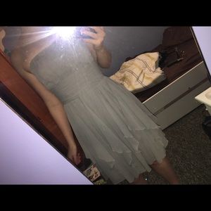 David’s Bridal Grey dress